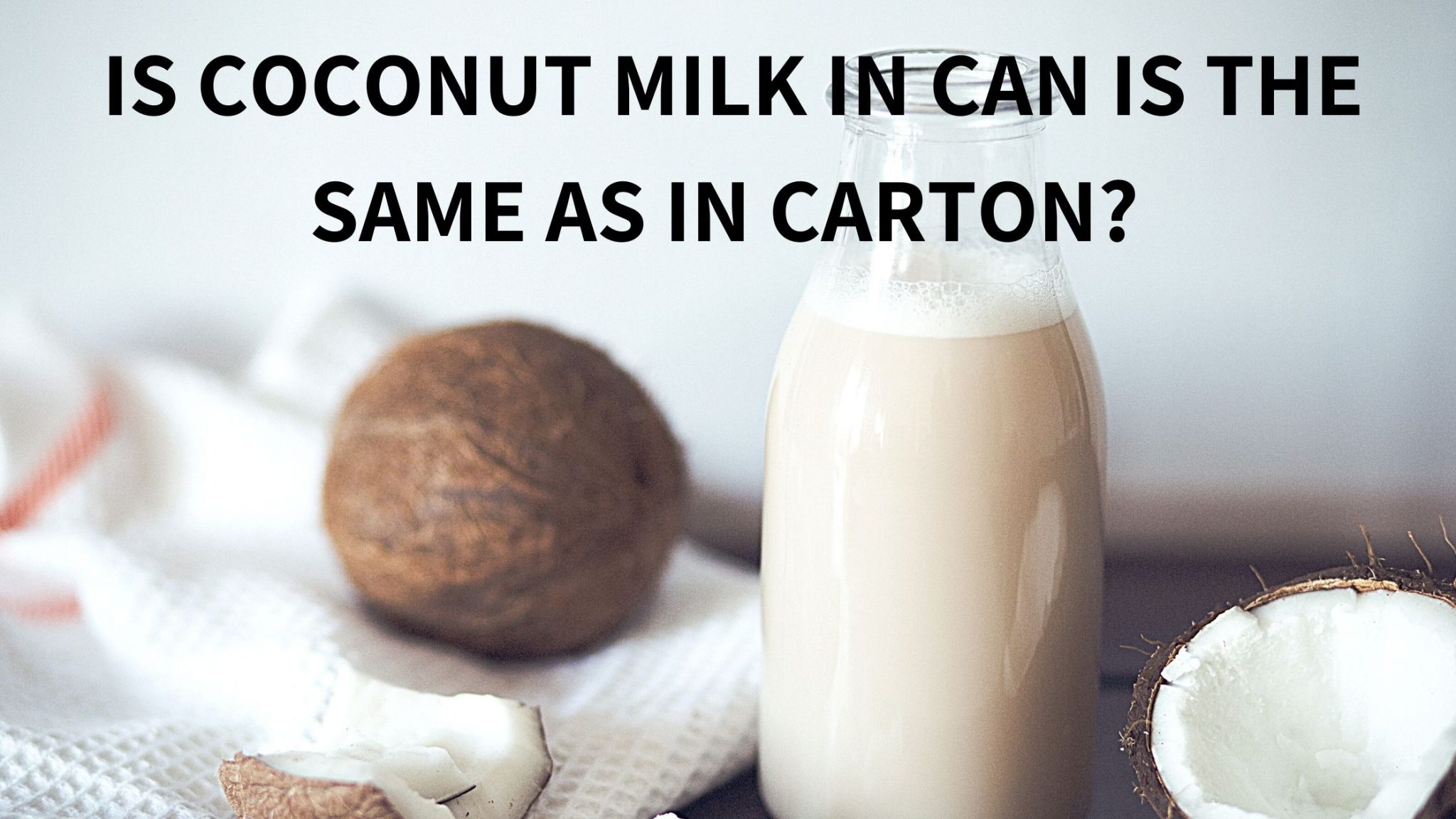 Is coconut milk in the can the same as the carton