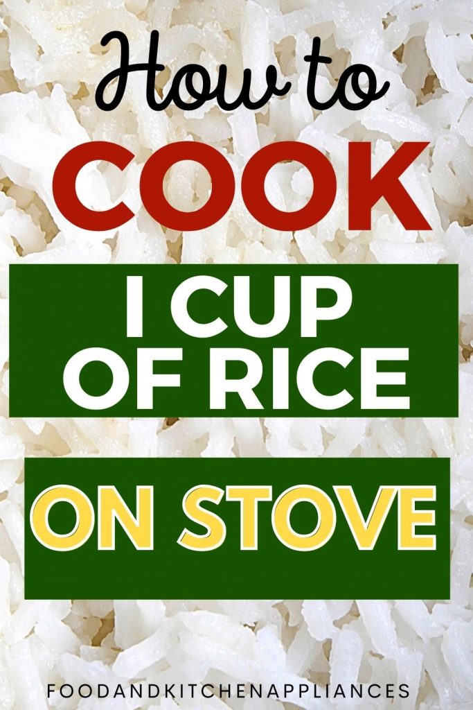 How to cook 1 cup of rice on stove