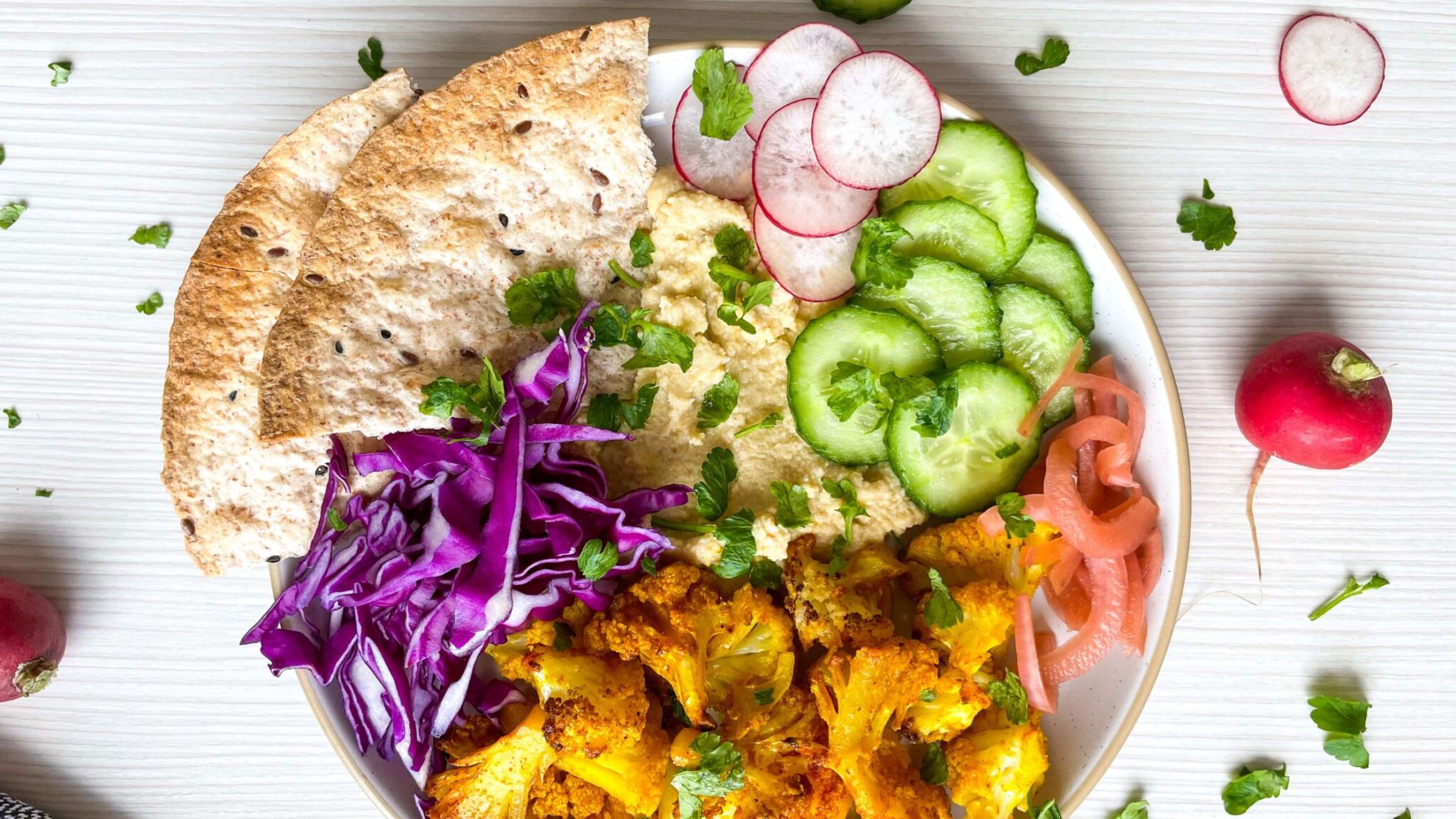 Roasted Cauliflower Hummus Bowls Recipe FOODANDKITCHENAPPLIANCES