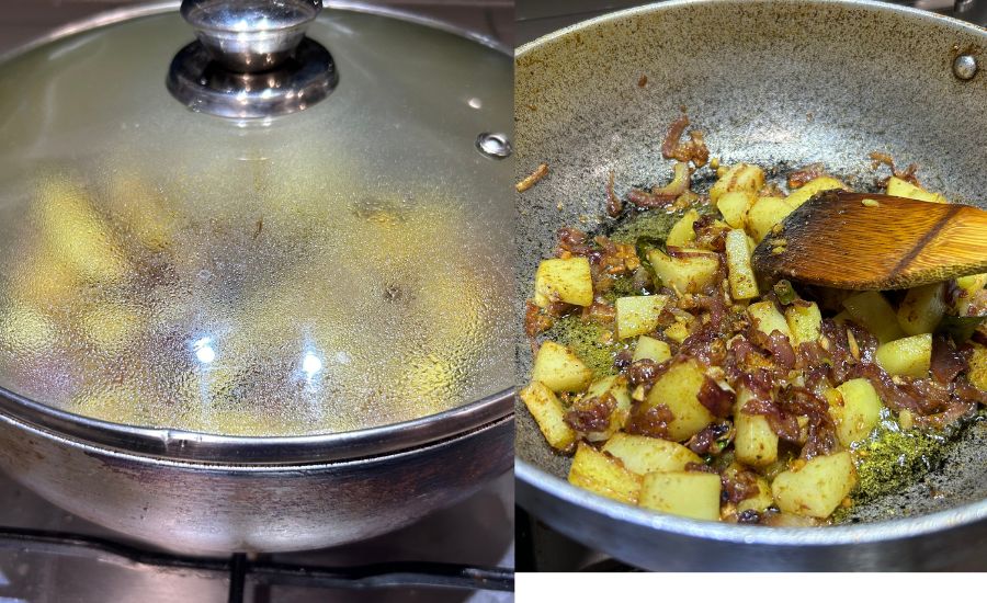 Cauliflower potato curry 
